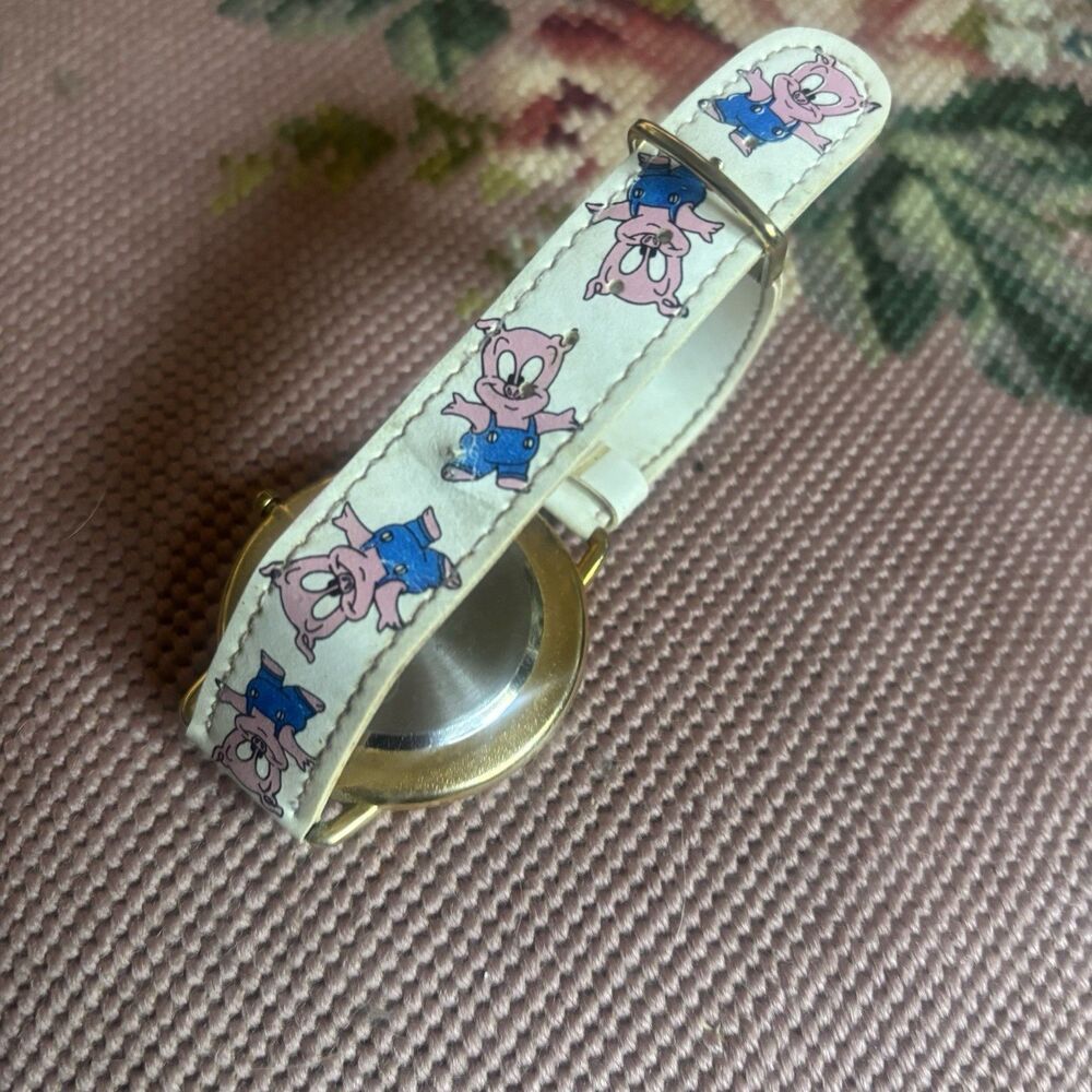 Vtg 90s Parmex Hamton J. Pig Watch Tiny Toon Adventures Novelty Timepiece Flaw** - Picture 9 of 16